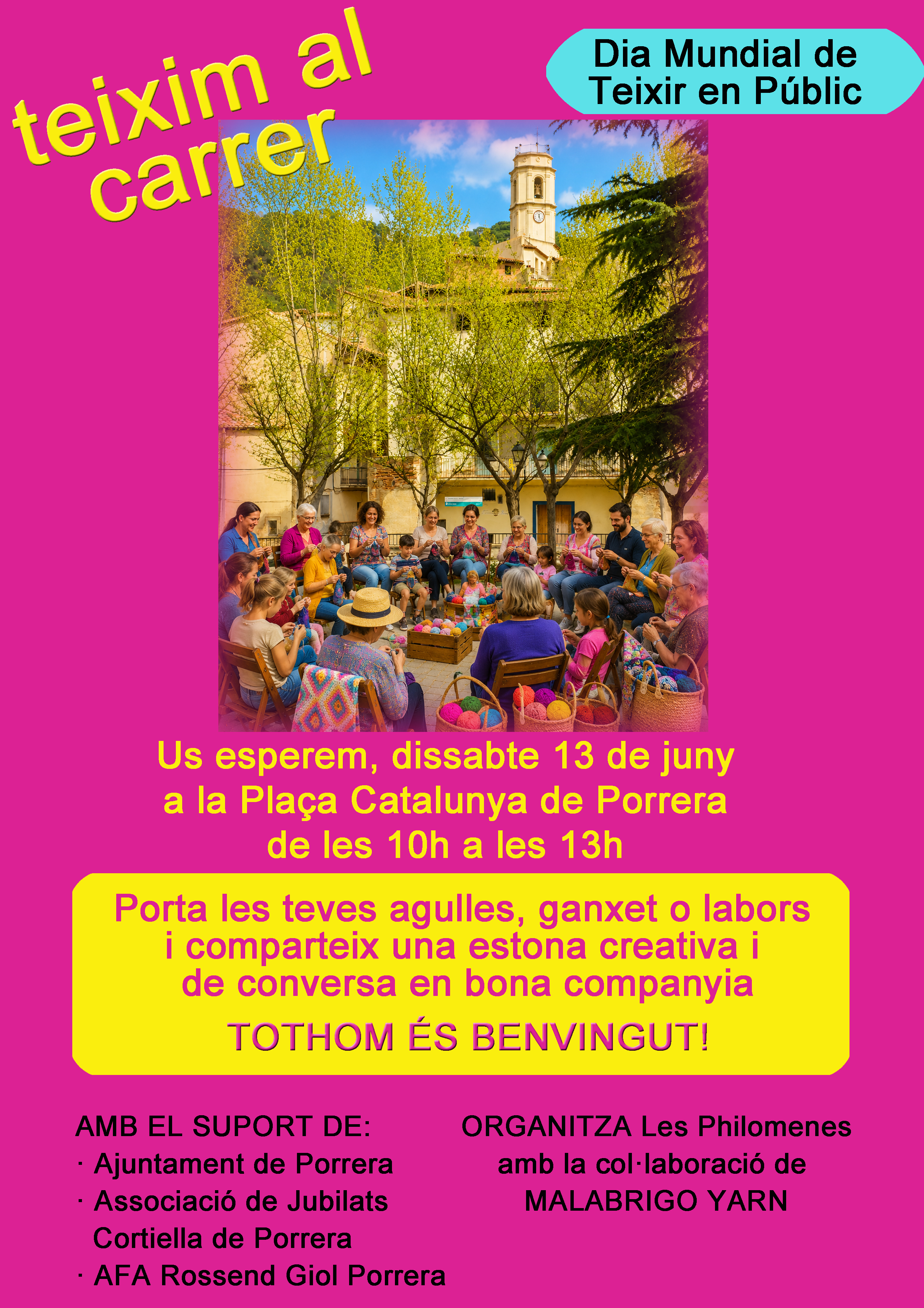 TEIXIM AL CARRER (Dia Mundial de teixir en pùblic)