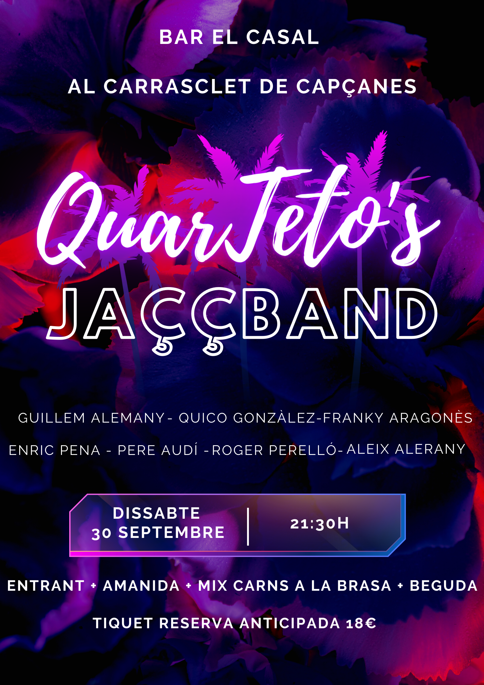 QuarTeto’s Jaççband i brasa a l’aire lliure QuarTeto’s Jaççband i brasa a l’aire lliure