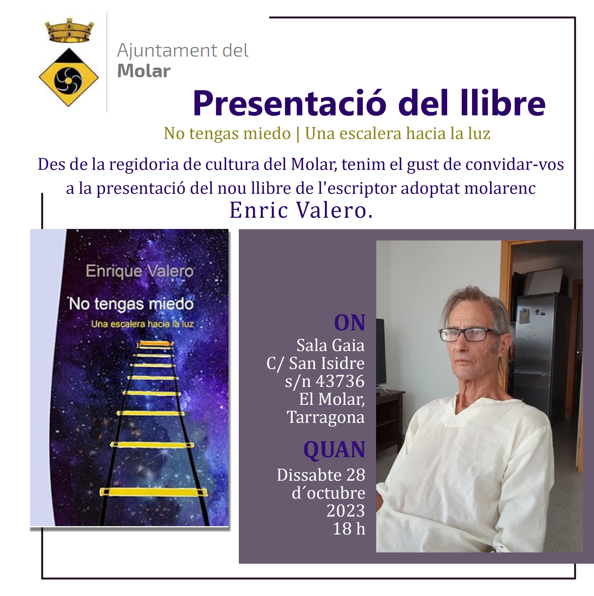 Presentació del llibre del escriptor Enrique Valero Presentació del llibre del escriptor Enrique Valero