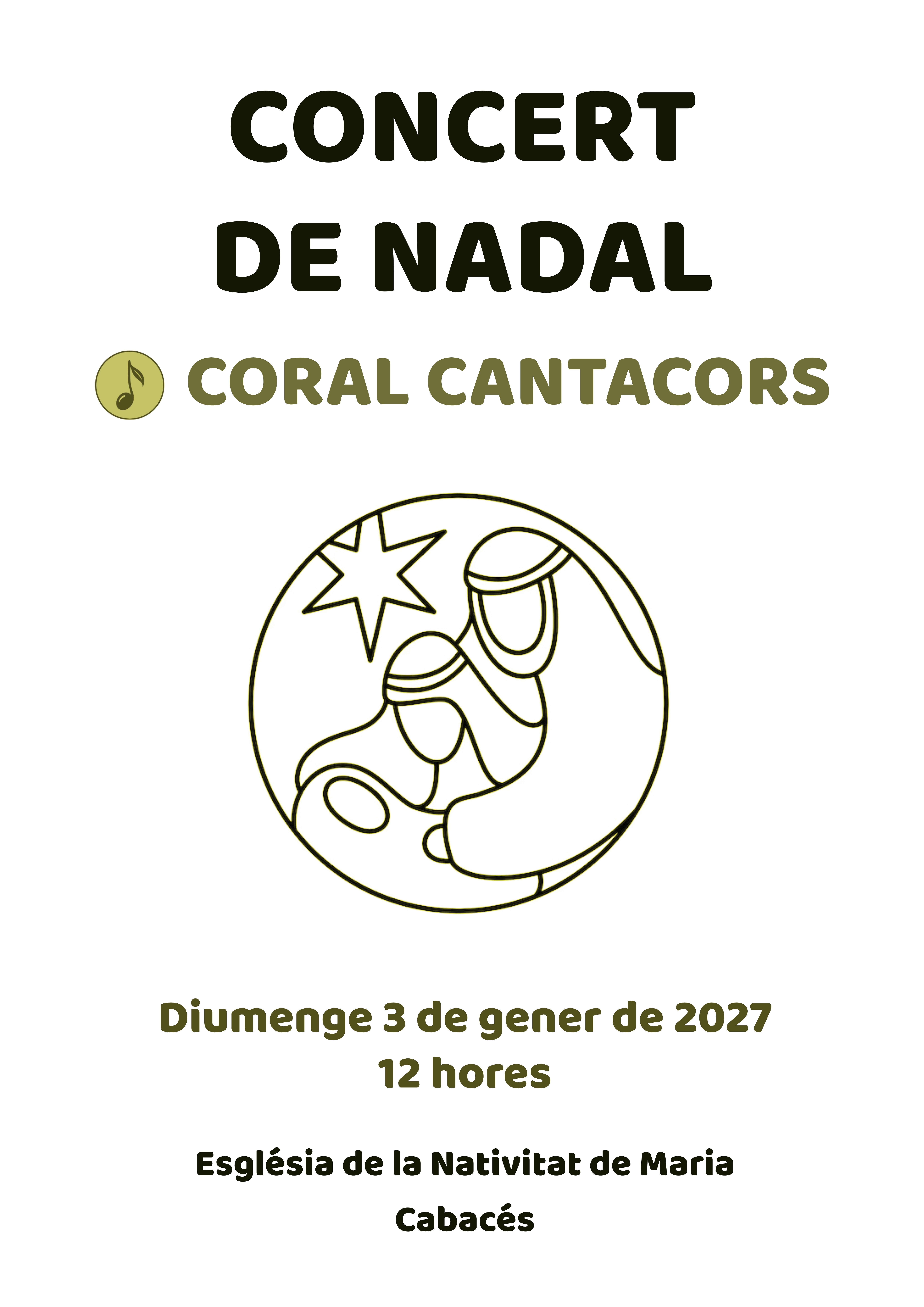 Concert de Nadal de la CORAL CANTACORS
