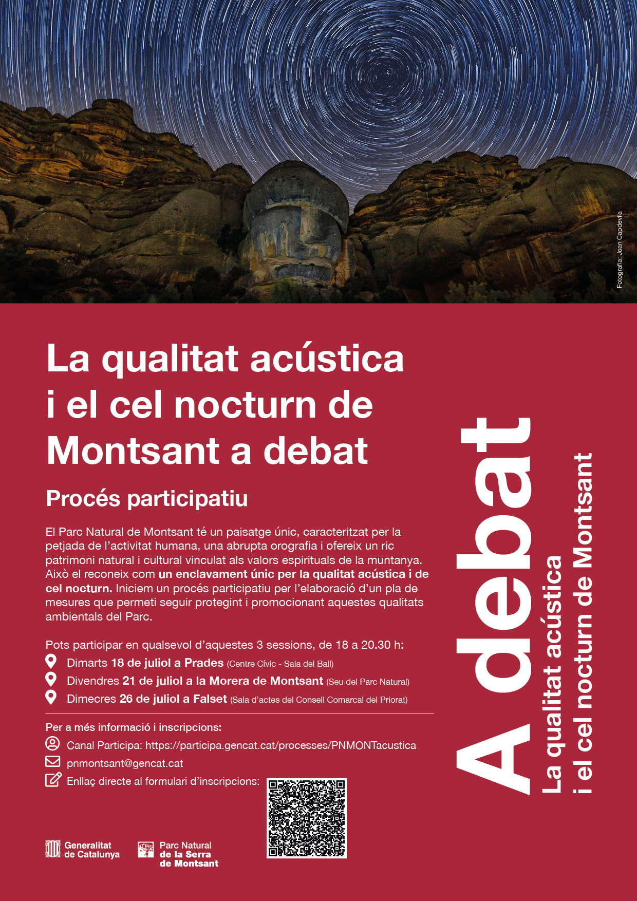La qualitat acústica i el cel nocturn de Montsant a debat La qualitat acústica i el cel nocturn de Montsant a debat