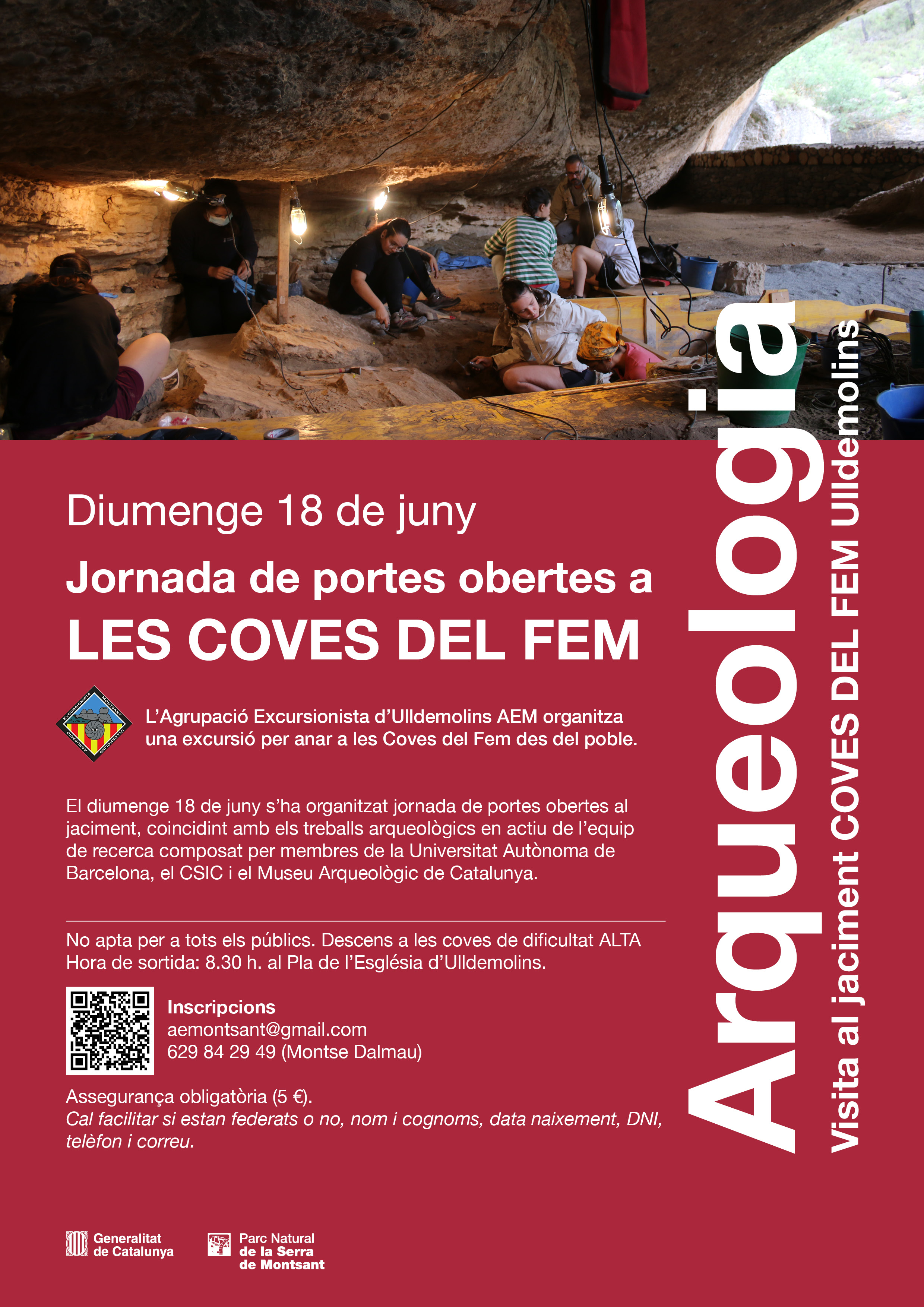 Excursió - Jornada de portes obertes a les coves del Fem Excursió - Jornada de portes obertes a les coves del Fem