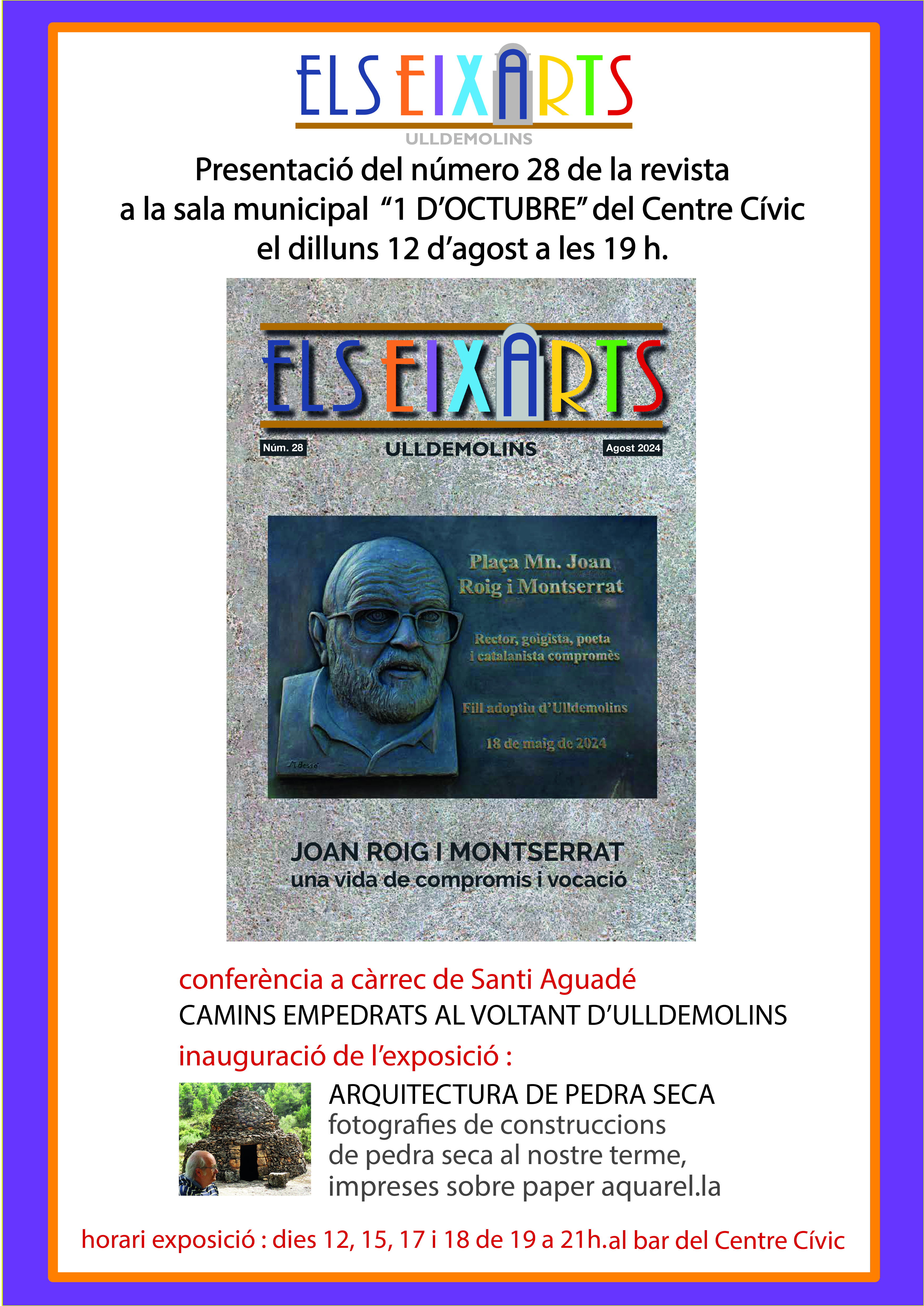 Presentació de la revista Els Eixarts, xerrada i exposició Presentació de la revista Els Eixarts, xerrada i exposició