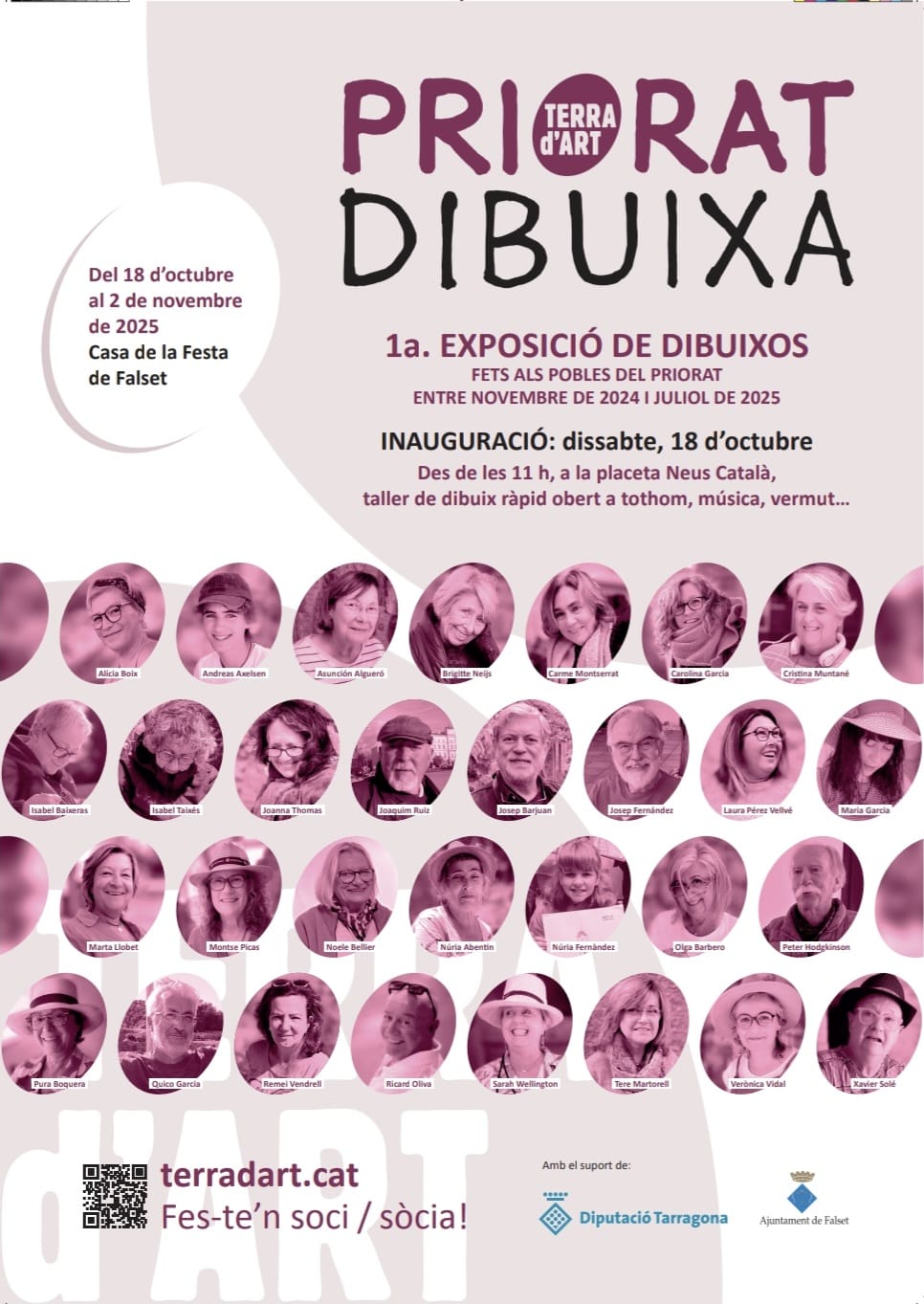 Exposició de dibuixos  dels pobles del Priorat