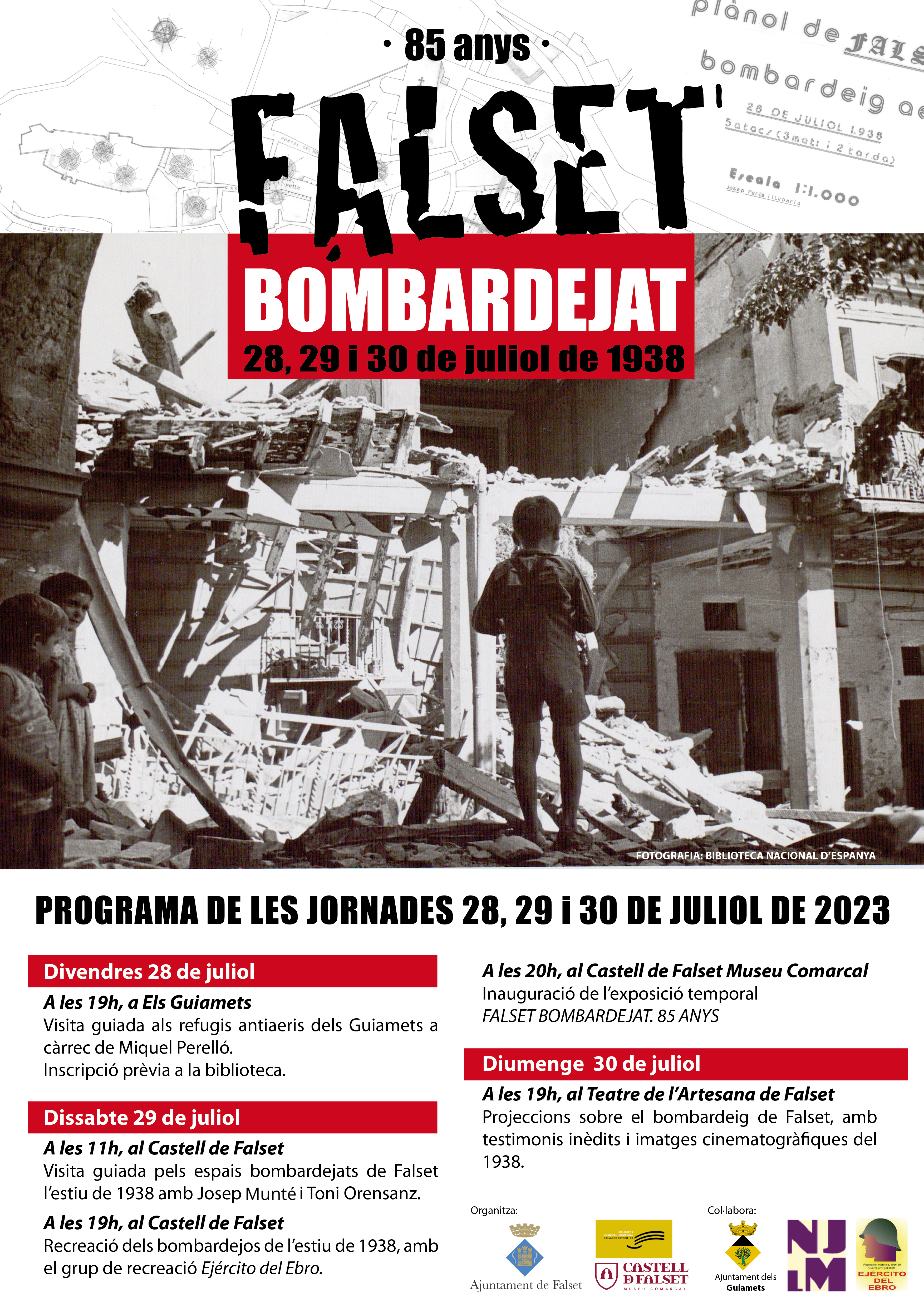 Falset bombardeljat: visita guiada