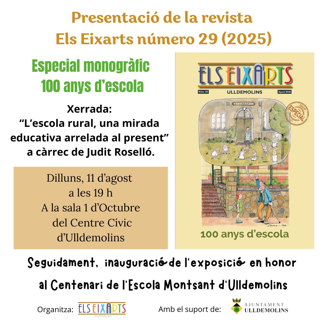 PRESENTACIÓ DE LA REVISTA ELS EIXARTS NÚM. 29