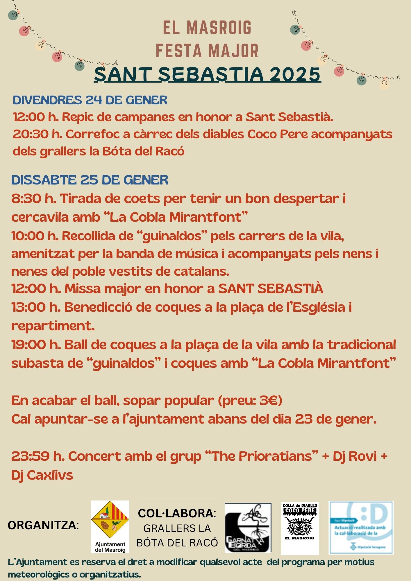 festa major El Masroig