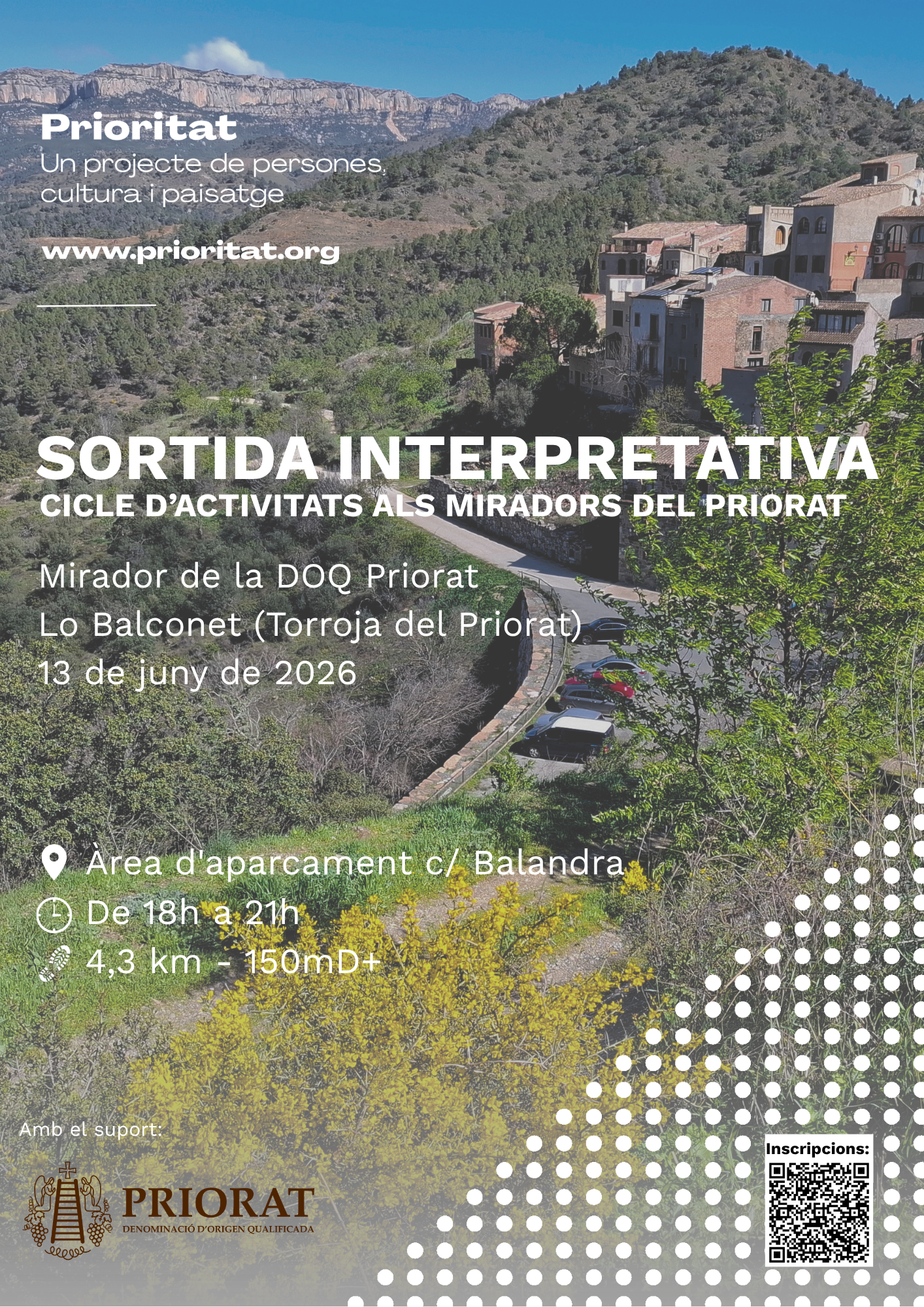 Mirador de Torroja del Priorat, sortida interpretativa 13 de juny
