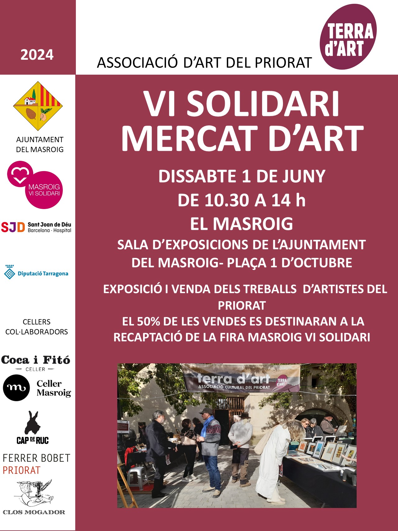 MERCAT d'ART en la jornada del Vi Solidari del Masroig MERCAT d'ART en la jornada del Vi Solidari del Masroig