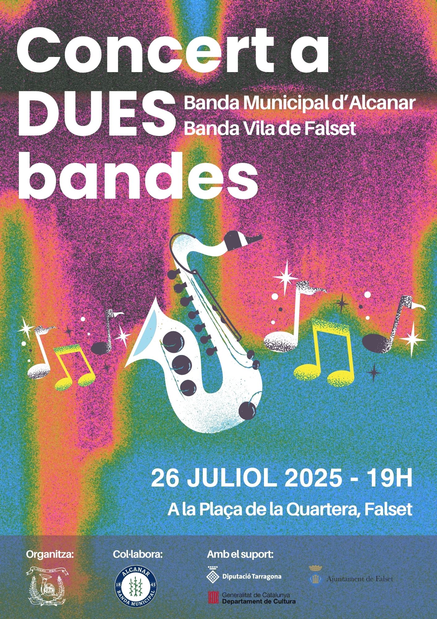 Concert a dues Bandes. Amb la Banda Municipal d'Alcanar i la Banda Vila de Falset Concert a dues Bandes. Amb la Banda Municipal d'Alcanar i la Banda Vila de Falset