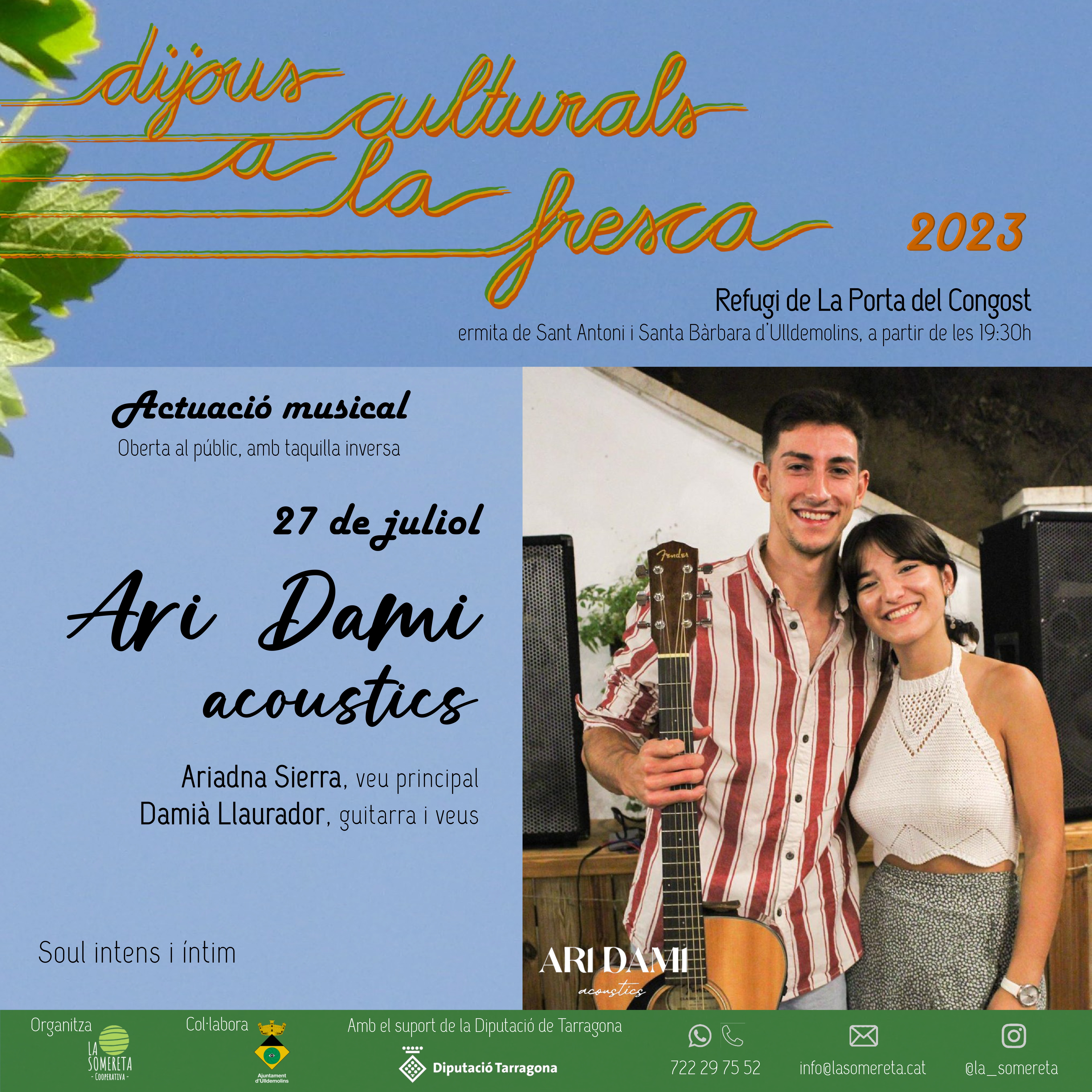 Concert d'AriDami Acoustics (Dijous Culturals a la Fresca)