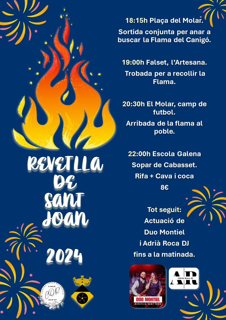 REVETLLA DE SANT JOAN 2024. EL MOLAR REVETLLA DE SANT JOAN 2024. EL MOLAR