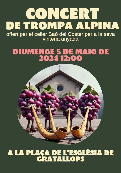 Concert de un quartet de trompas alpinas proposat per Sao del Coster