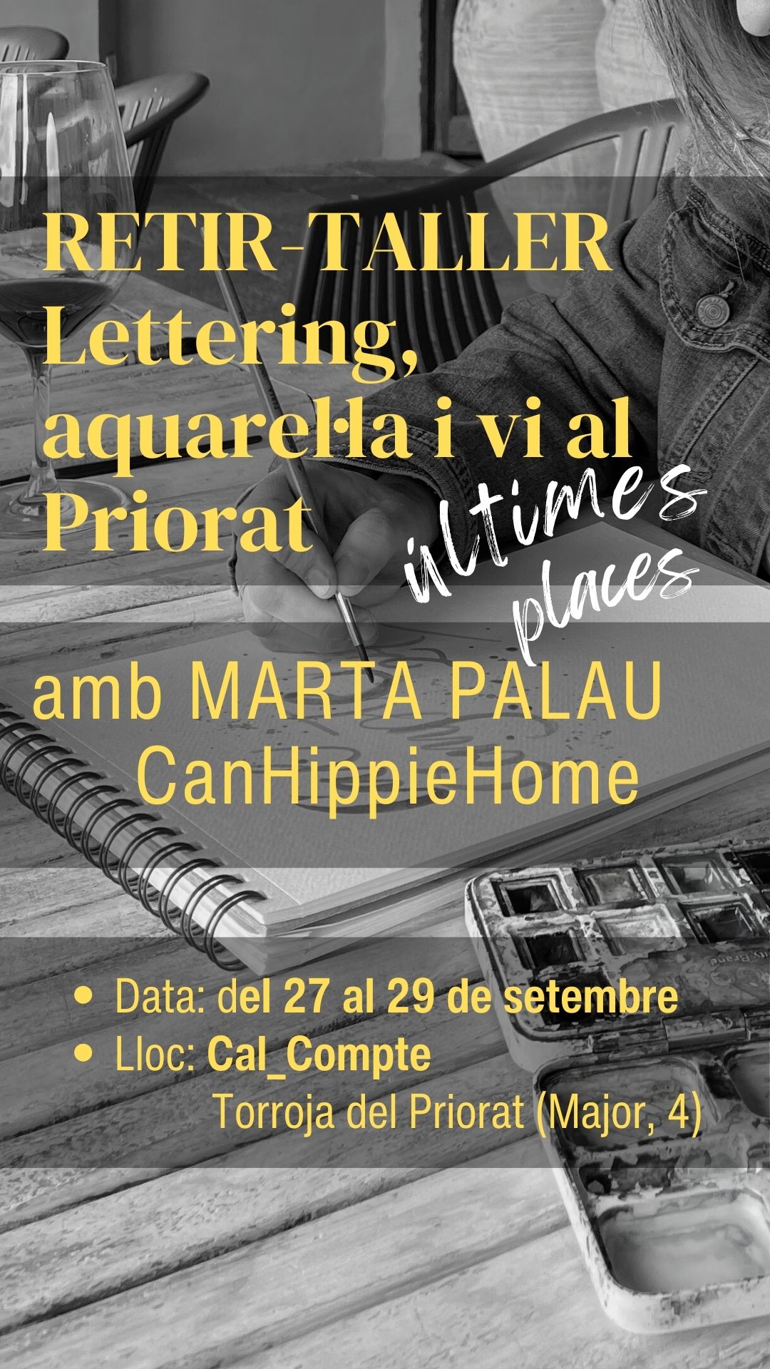 LETTERING, AQUAREL·LA I CREATIVITAT amb vi LETTERING, AQUAREL·LA I CREATIVITAT amb vi