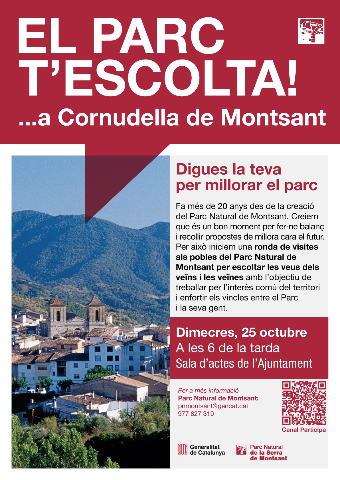 El parc t'escolta a Cornudella de Montsant El parc t'escolta a Cornudella de Montsant