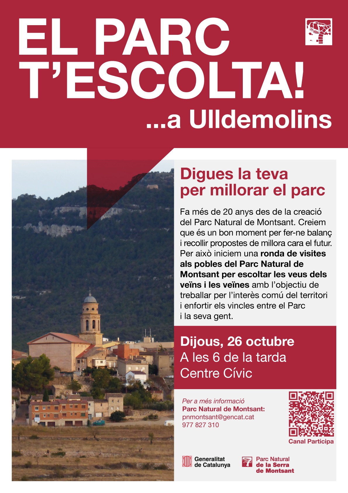 El parc t'escolta a Ulldemolins El parc t'escolta a Ulldemolins