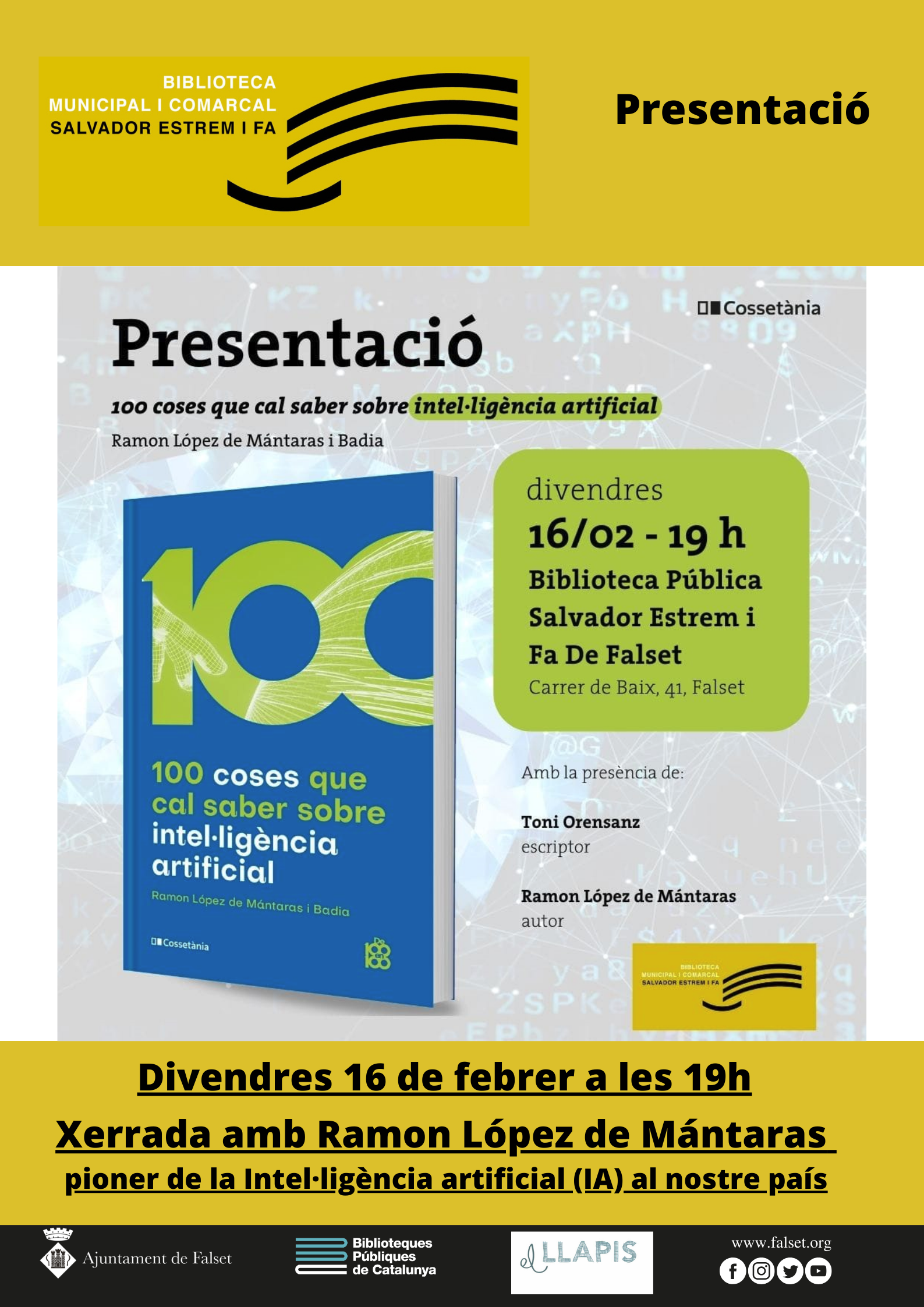 Presentació del llibre 100 coses que cal saber sobre Inteligència artificial