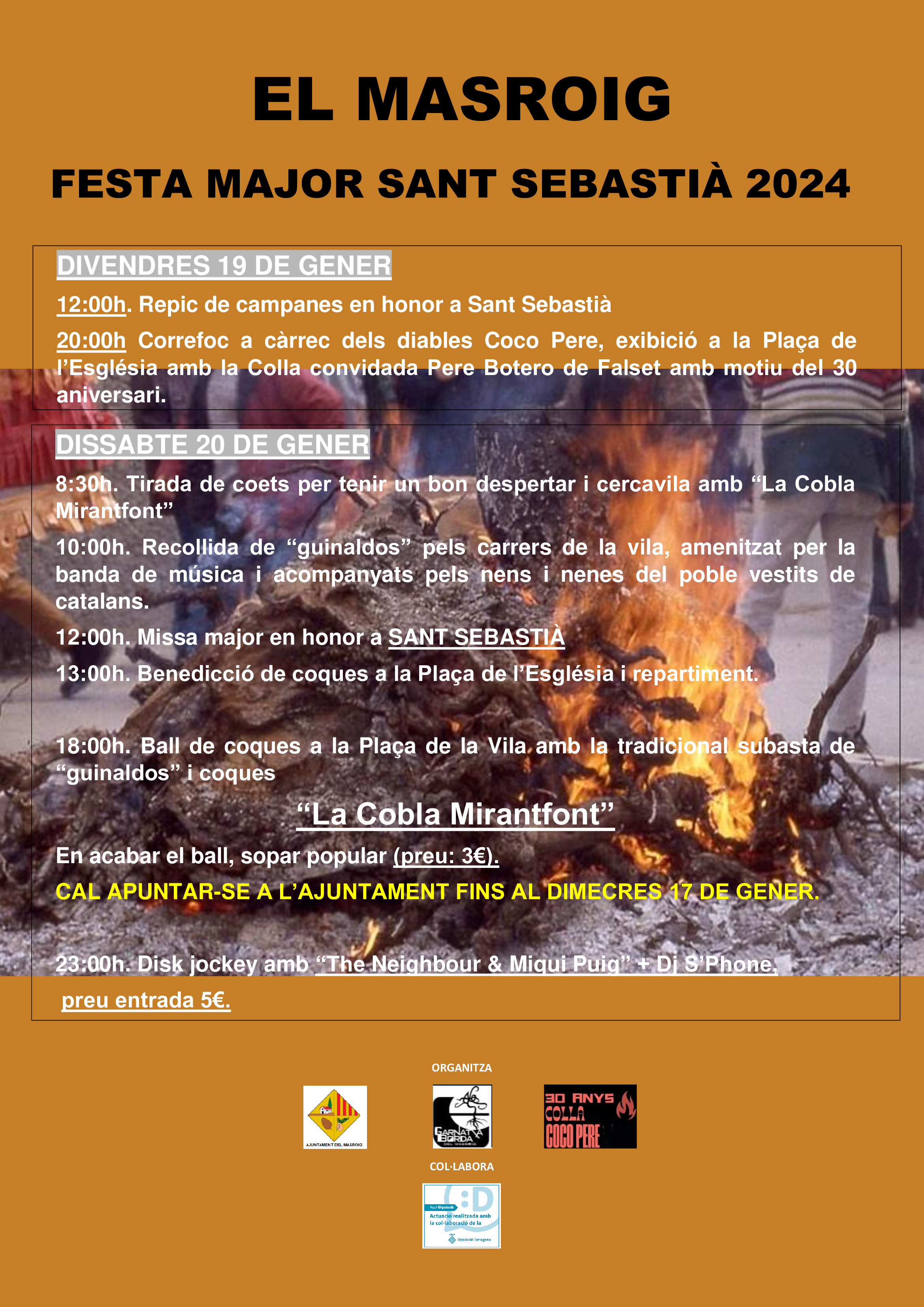 FESTA MAJOR HIVERN EL MASROIG - SANT SEBASTIÀ 2024 -