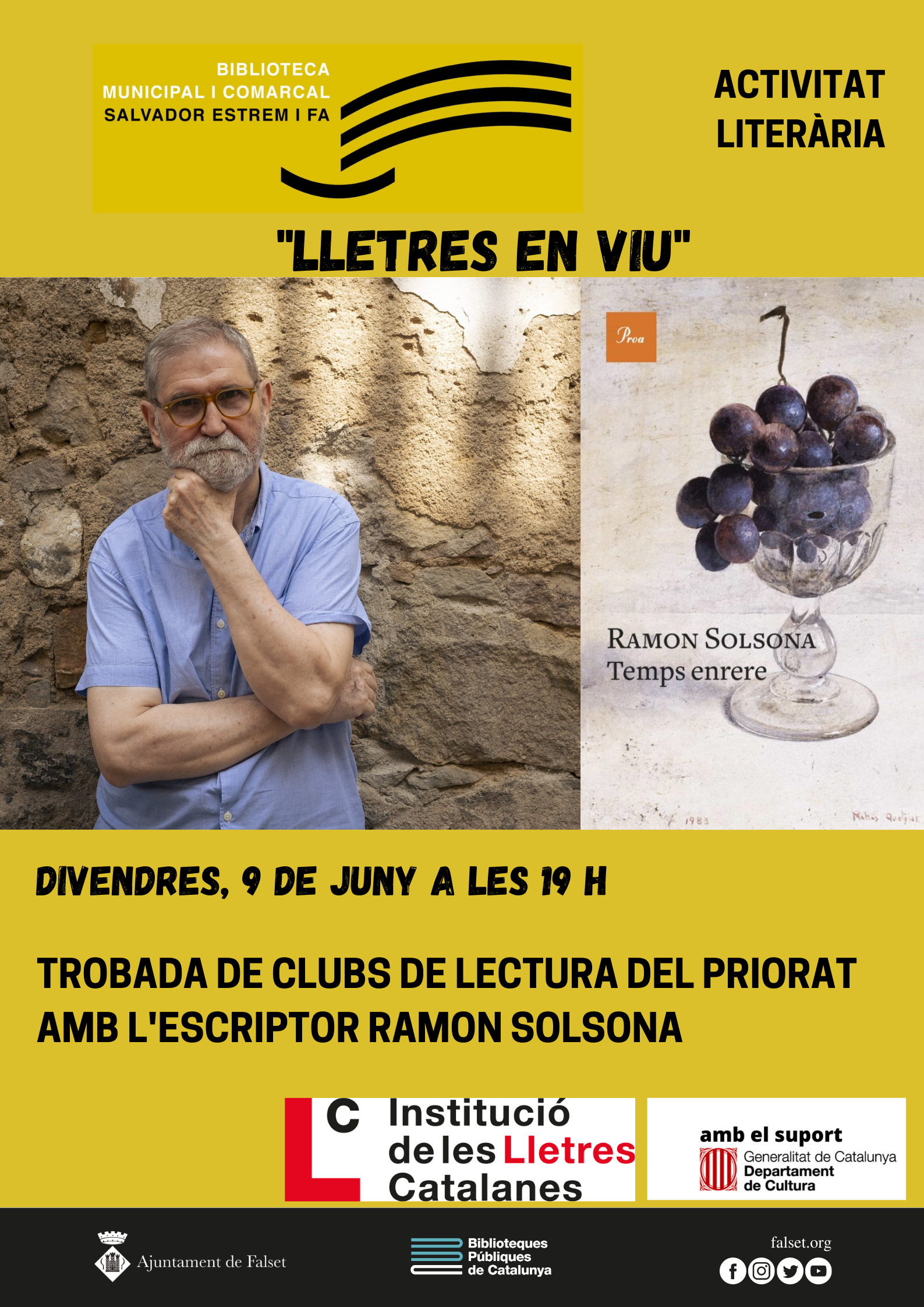 Trobada dels Clubs de lectura del Priorat amb Ramon Solsona