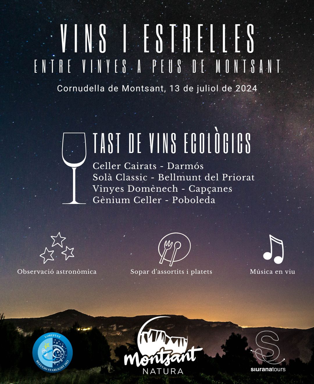 VINS I ESTRELLES ENTRE VINYES A PEUS DE MONTSANT VINS I ESTRELLES ENTRE VINYES A PEUS DE MONTSANT