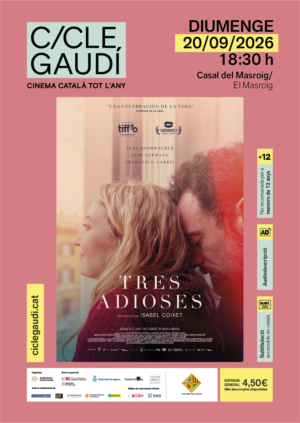 Cinema cicle Gaudí "Tres adioses"