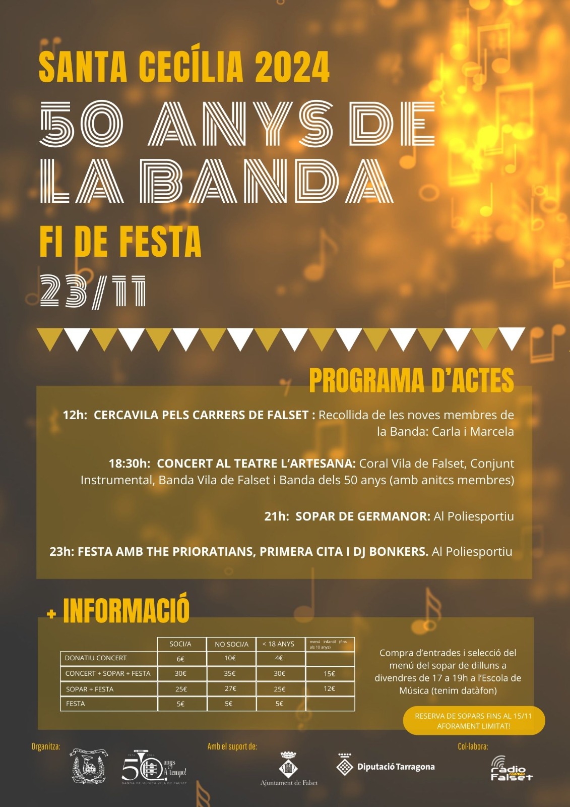 Santa Cecília 2024 i Cloenda dels 50 a de la Banda Vila de Faslet Santa Cecília 2024 i Cloenda dels 50 a de la Banda Vila de Faslet