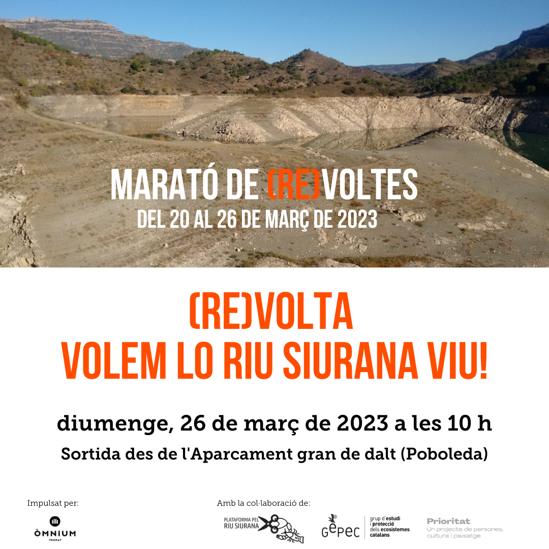 Marató de (Re)voltes: Volem lo riu Siurana viu! Marató de (Re)voltes: Volem lo riu Siurana viu!