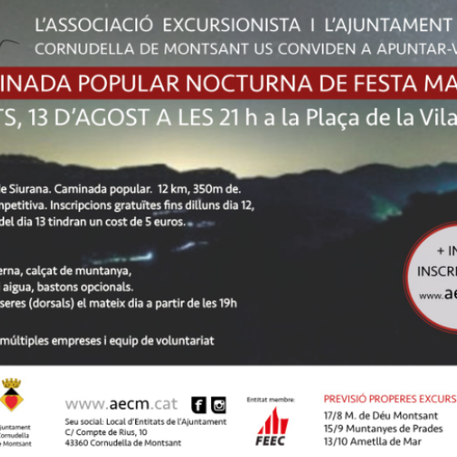 Cartell caminada nocturna 2019