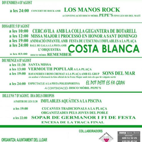 PROGRAMA DE FESTES