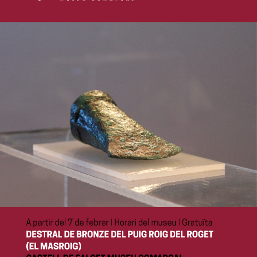 La peça del mes: destral de bronze del Puig Roig del Roget
