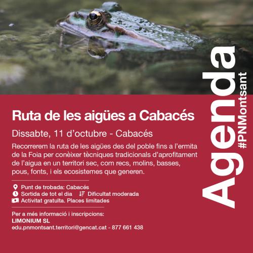 Ruta de les aigües a Cabacés 