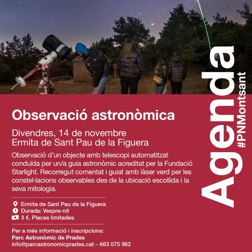 Observació astronòmica: Ermita de Sant Pau de la Figuera