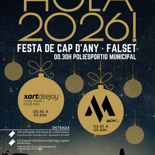 HOLA 2026! FESTA DE CAP D'ANY FALSET 