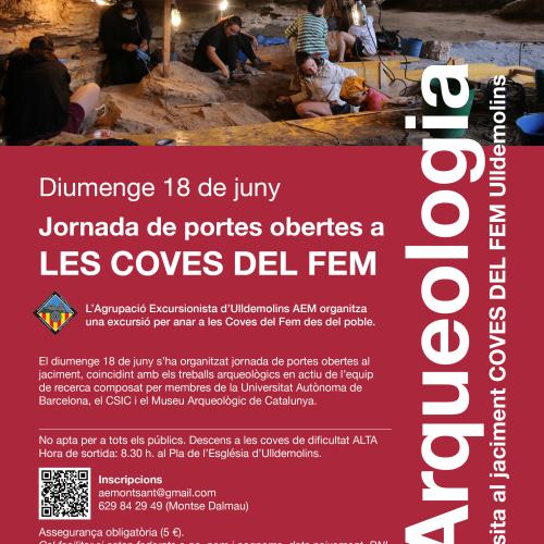 Excursió -  Jornada de portes obertes a  les coves del Fem