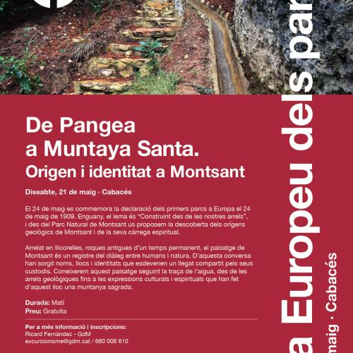 De pangea a muntanya Santa. Origen i identitat a Montsant.