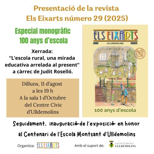 PRESENTACIÓ DE LA REVISTA ELS EIXARTS NÚM. 29