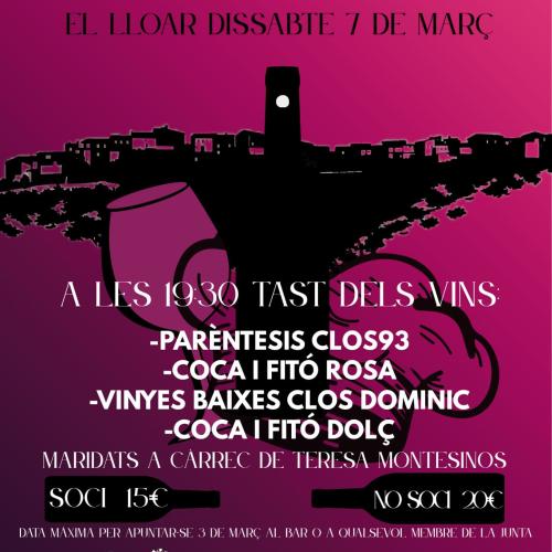 Tast de vins amb maridatge