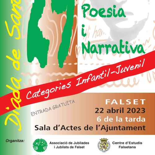 Entrega de premis JUVENIL I INFANTIL del CERTAMEN LITERARI DE POESIA I NARRATIVA de FALSET