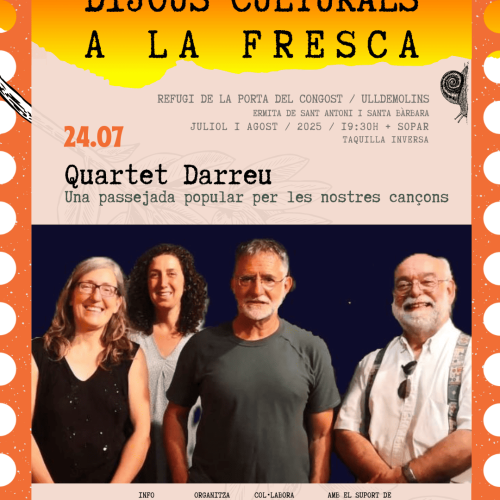 Concert de Quartet Darreu - Una passejada popular per les nostres cançons