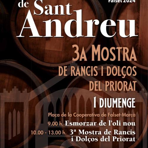 Fira de Sant Andreu i 3a Mostra de Vins Rancis i Dolços del Priorat