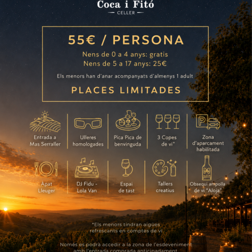 Eclipsi Solar a Coca i Fitó - viure l'eclipsi entre vinyes -