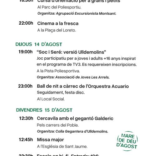 FESTES D'AGOST D'ULLDEMOLINS