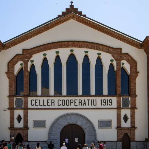 Maridatge a la posta de sol des de la Cooperativa Falset Marçà
