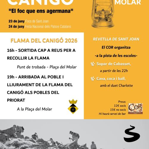 Lliurament de la Flama del Canigó, del Molar als pobles del Priorat. 