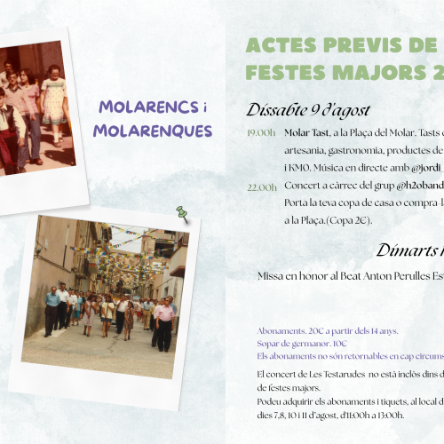 FESTES MAJORS EL MOLAR 2025