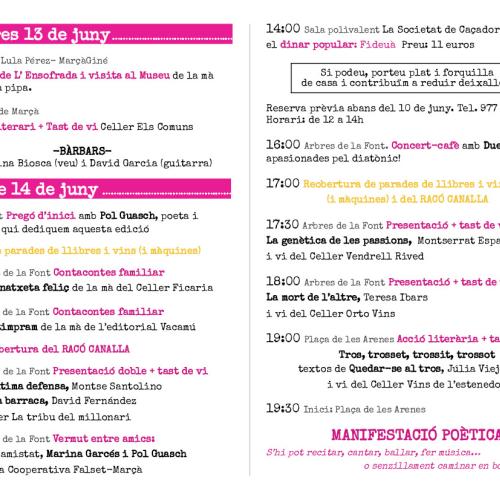 L'Ensofrada de Llibre i Vins a Marçà