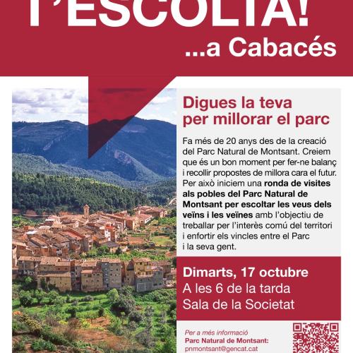 El parc t'escolta a Cabacés