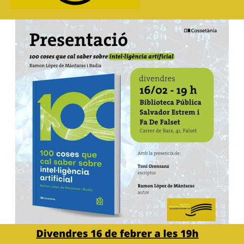 Presentació del llibre 100 coses que cal saber sobre Inteligència artificial