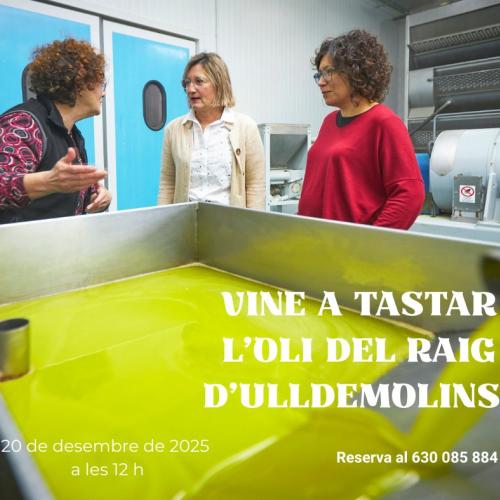 Vine a tastar l’oli del raig d’Ulldemolins!