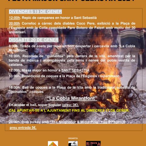 FESTA MAJOR HIVERN EL MASROIG - SANT SEBASTIÀ 2024 -